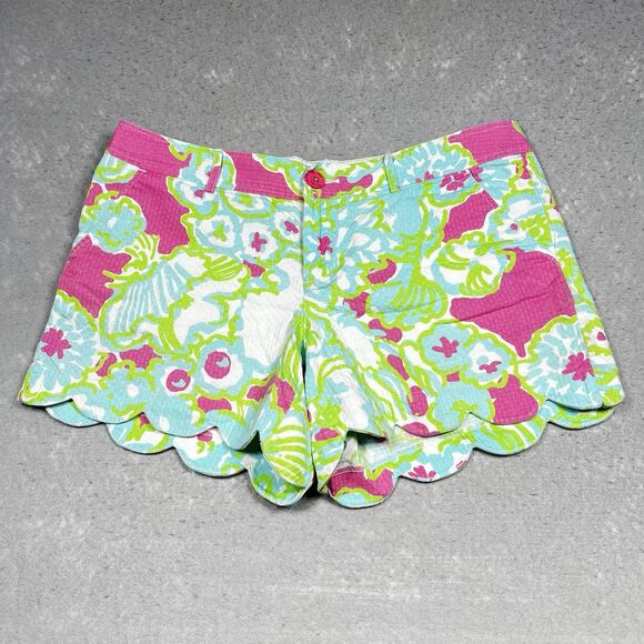 Lilly Pulitzer Shorts Womens Size 14 Multicolor Buttercup Stretch Floral - Picture 1 of 15